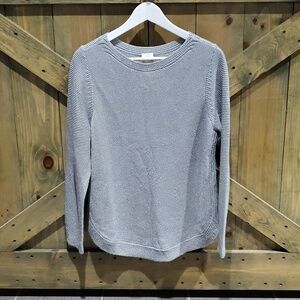 Chicos Shimmer Sparkle Shine Gray Sweater Comfy Dressy Evening